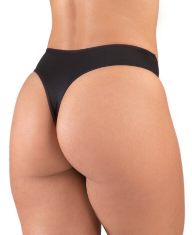 Tanga em microfibra com detalhe de renda - Nakamura