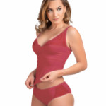 Camisete em microfibra e renda - Paula