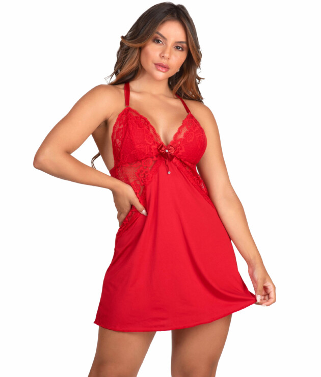 Camisola sensual com renda