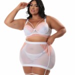 Conjunto Plus Size com Saia Fetiche branco