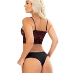 Conjunto bicolor rendado 