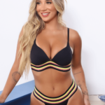 Conjunto de bojo com elástico colorido