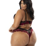Lingerie em renda bicolor Plus size rubi costas