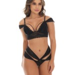 Lingerie em renda estilo Ciganinha preto
