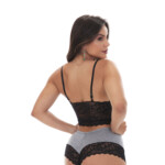 Short doll em algodão e renda