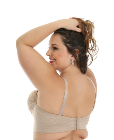 Soutien plus com pala de sustentação chocolate costas