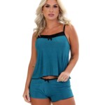 Baby Doll em liganete estampado