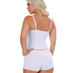 Baby doll em microfibra com renda