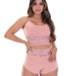 Baby doll nadador com renda - Joyce