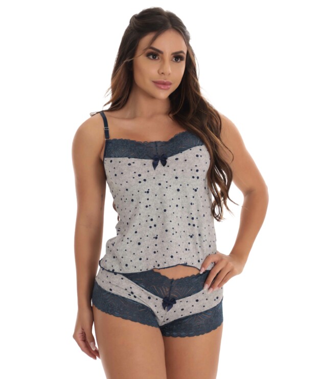 Baby Doll em suede Estampado