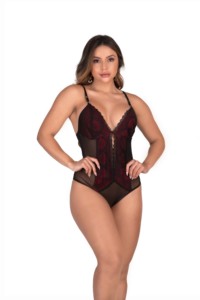 Body sensual em tule e renda - Amanda