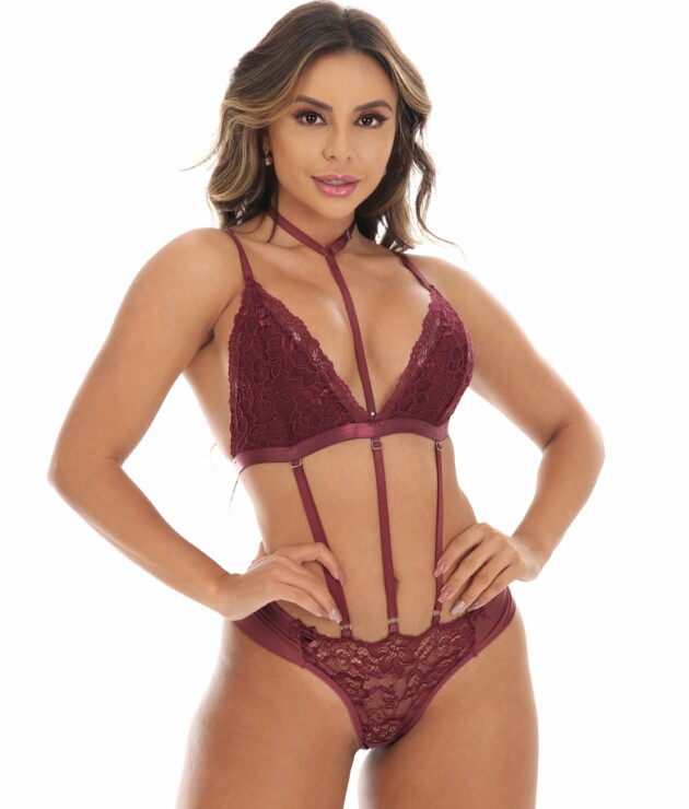 Body sexy com gargantilha