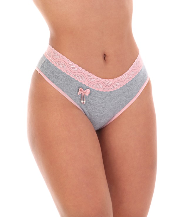 Calcinha de algodão com renda em destaque - Olivia