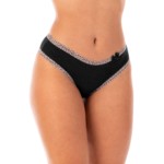 Calcinha em microfibra com aviamento estampado - Felina