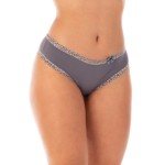 Calcinha em microfibra com aviamento estampado - Felina