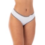 Calcinha em microfibra com aviamento estampado - Felina