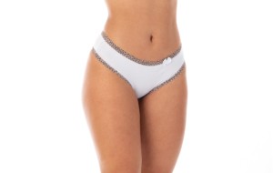 Calcinha em microfibra com aviamento estampado - Felina