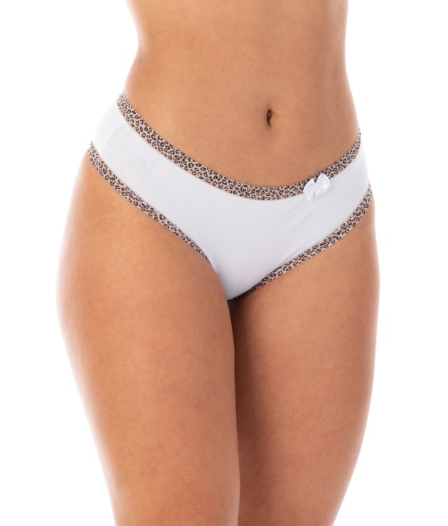 Calcinha em microfibra com aviamento estampado - Felina