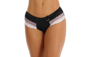 Calcinha conforto com renda colorida