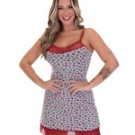 Camisola em algodão estampado