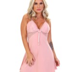 Camisola em renda e microfibra