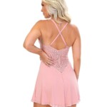 Camisola em renda e microfibra