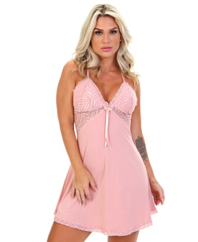 Camisola em renda e microfibra