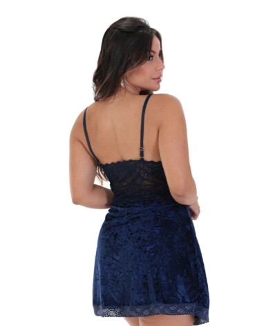 Camisola em renda e veludo - Doris