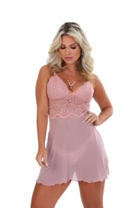 Camisola em tule com pérolas