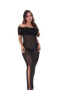 Camisola longa em tule - Dayse