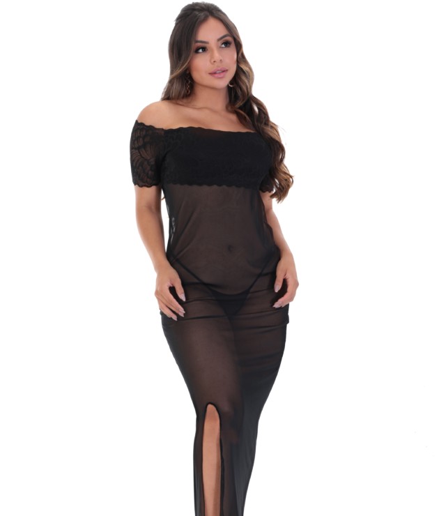 Camisola longa em tule - Dayse
