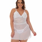 Camisola sexy plus size com calcinha