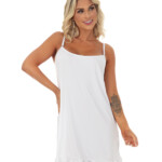 Camisola em microfibra com babado