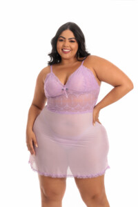 Camisola sexy plus size com calcinha