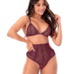 Conjunto cintura alta com renda sensual - Liana