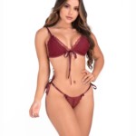 Conjunto em renda com fitas - Katy