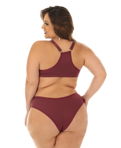 Conjunto nadador plus size em microfibra
