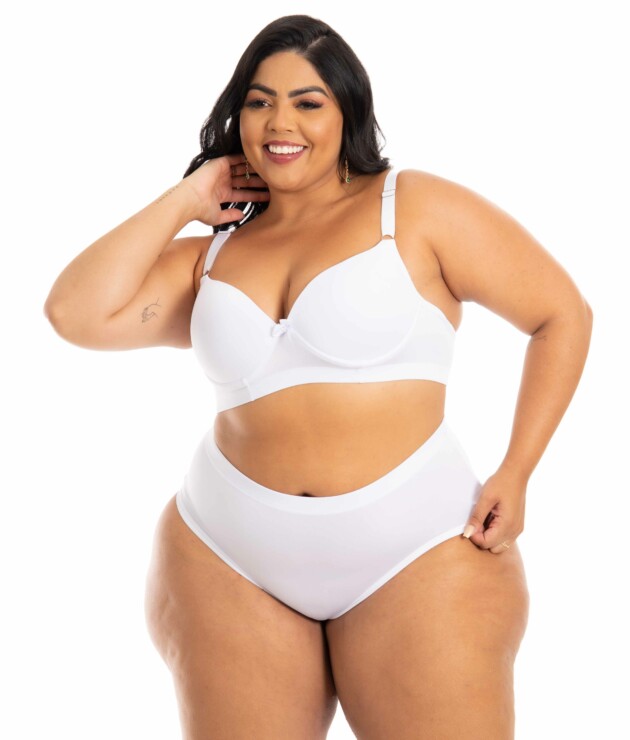 Conjunto de lingerie reforçado Plus Size