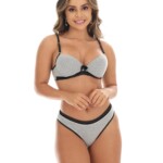 Conjunto de lingerie em algodão
