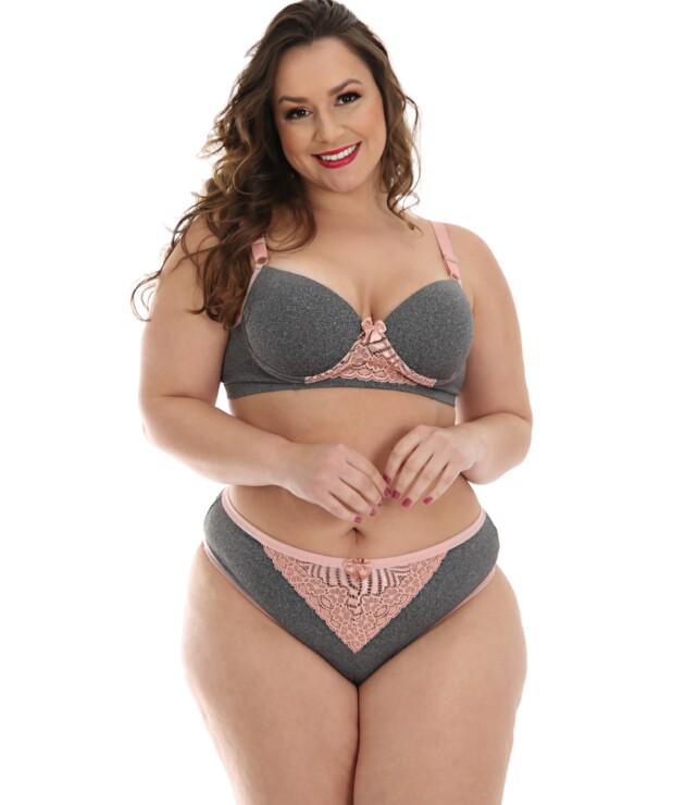 Conjunto Plus Size em supplex mesclado