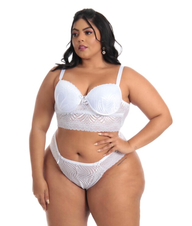 Conjunto Plus Size Feminino de Renda