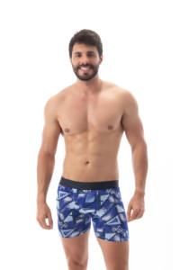 Cueca boxer em microfibra estampada