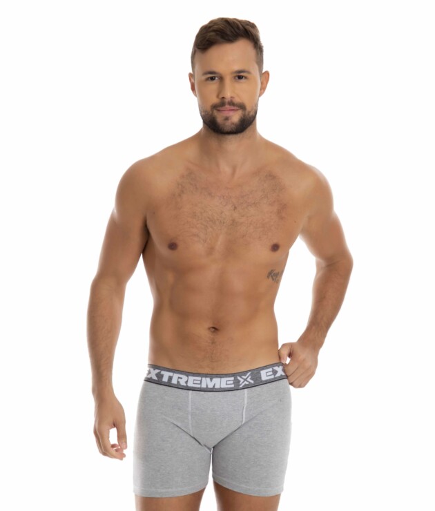 Cueca Boxer em algodão mescla
