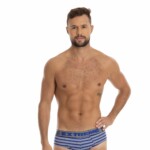 Cueca slip viscolycra listrada