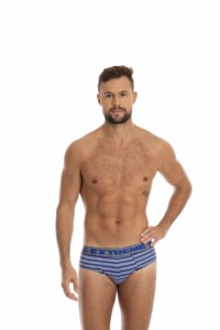 Cueca slip viscolycra listrada