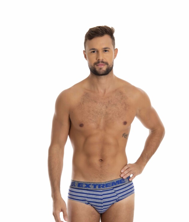 Cueca slip viscolycra listrada