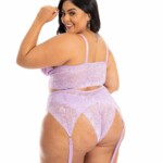 Lingerie Com Cinta Liga Plus Size