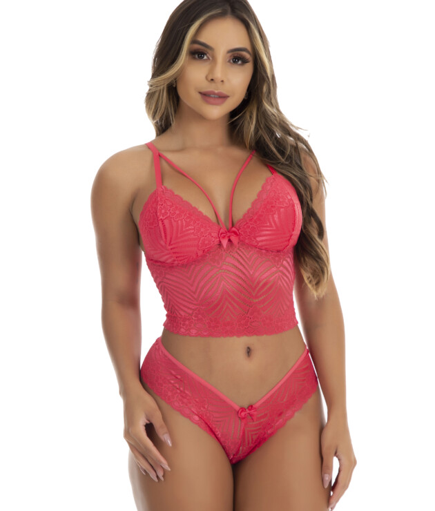 Lingerie strappy sem bojo