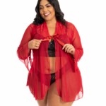 Robe Plus Size Sensual de Tule