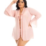 Robe Plus Size Sensual de Tule